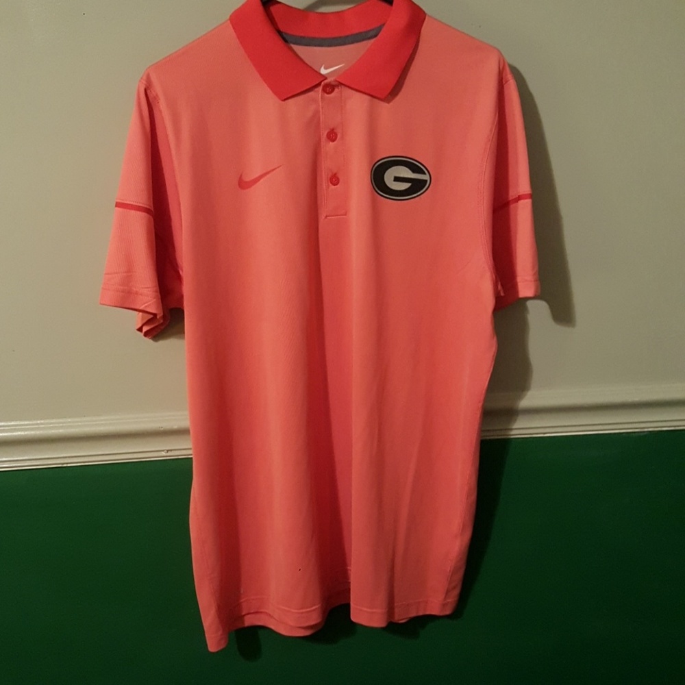 Nike Georgia Bulldogs Dri-Fit Red Polo